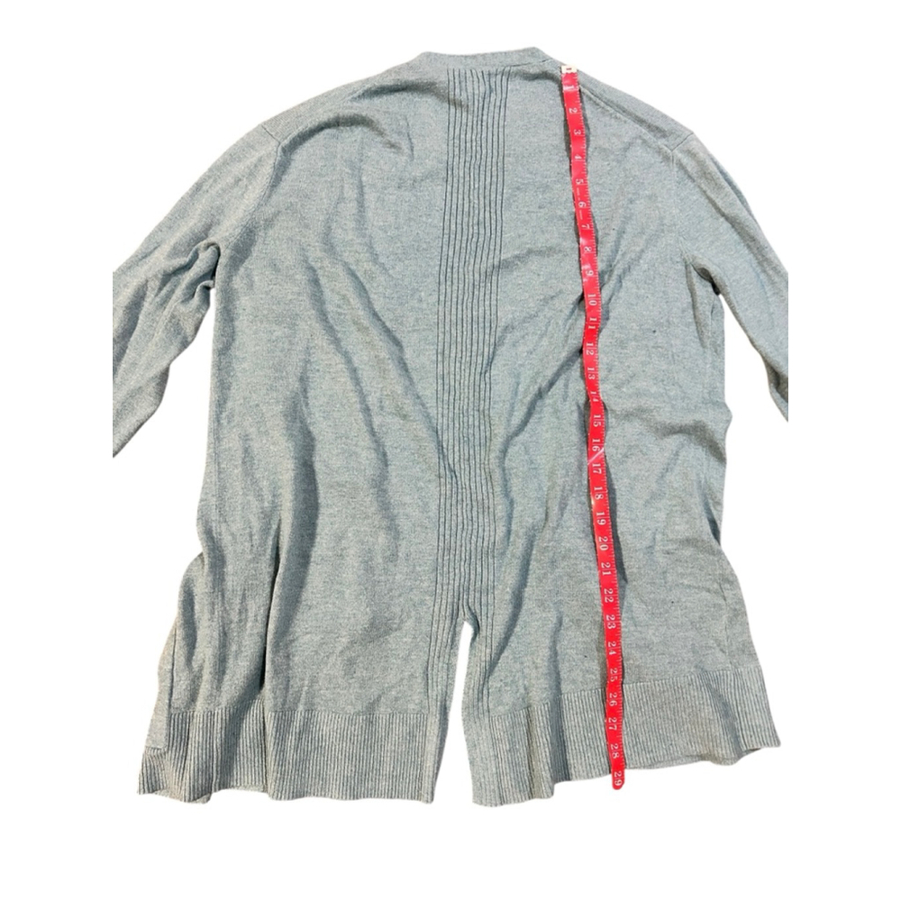 Lou & Grey Teal Open Front Cardigan Sweater Size M - Picture 4 of 4
